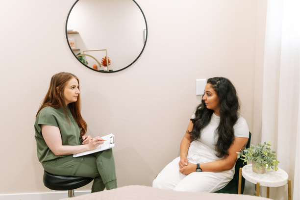 Skin analysis at Honey Rose Aesthetics identifying an acne look-alike condition in Puyallup